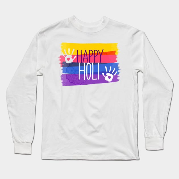 Happy Holi Long Sleeve T-Shirt by jobieh shop